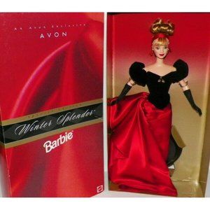 Vintage 98 Mattel Avon Winter Splendor Barbie Doll
